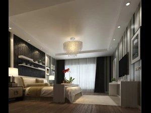 kamar tidur bergaya indah dan mewah 127 Model 3D