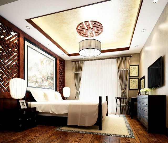 beautifully stylish and luxurious bedrooms 128 Modèle 3D .c4d .max .obj .3ds .fbx .stl .blend 
