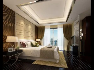 아름답고 세련되고 고급스러운 침실 130 3D 모델