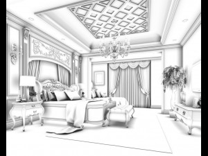 beautifully stylish and luxurious bedrooms 131 Modello 3D
