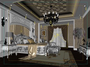 beautifully stylish and luxurious bedrooms 131 Modello 3D