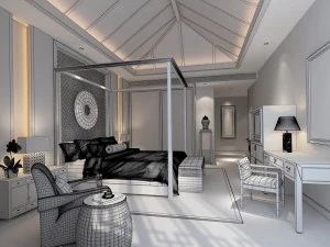beautifully stylish and luxurious bedrooms 133 3D Model