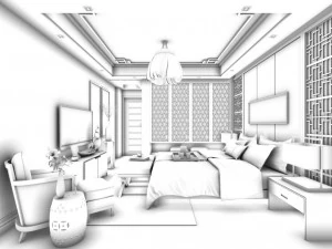 beautifully stylish and luxurious bedrooms 136 3D Model