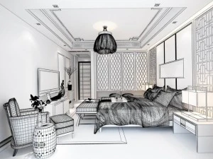beautifully stylish and luxurious bedrooms 136 3D Model