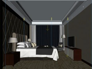 beautifully stylish and luxurious bedrooms 137 3D Model