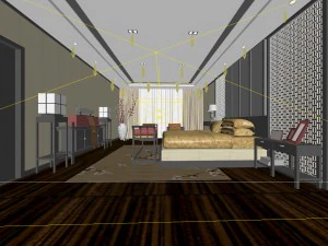 beautifully stylish and luxurious bedrooms 138 3D Model