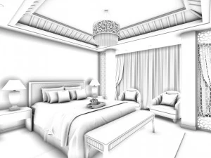 beautifully stylish and luxurious bedrooms 143 3D Model