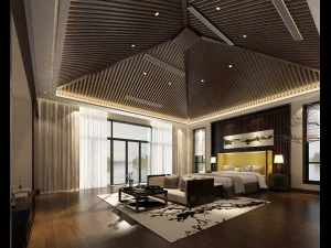 wundersch&ouml;n stilvolle und luxuri&ouml;se Schlafzimmer 146 3D Modell