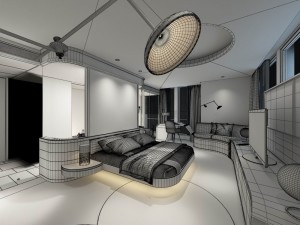 bedroom hotel suites designed 03 3D Model