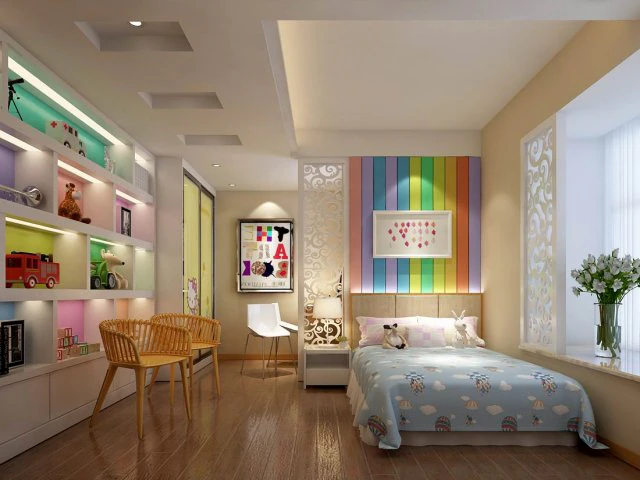 family children bedroom design full model 01 3D Model .c4d .max .obj .3ds .fbx .stl .blend 