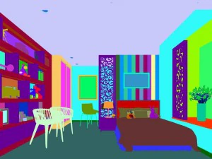 family children bedroom design full model 01 3D Model