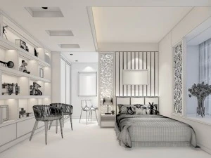 family children bedroom design full model 01 3D Model