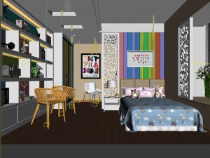 family children bedroom design full model 01 3D Модель