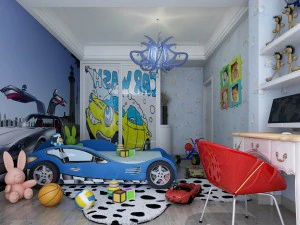 family children bedroom design full model 02 3D Model