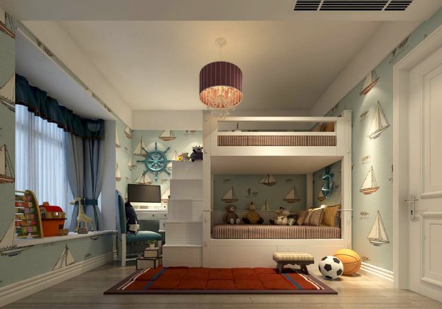 family children bedroom design full model 03 3D-Modell .c4d .max .obj .3ds .fbx .stl .blend 