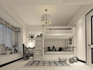 family children bedroom design full model 03 3D-Modell