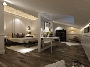 розкішна стильна спальня 03 3D Модель