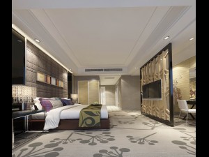 luxurious stylish bedroom 04 Modèle 3D