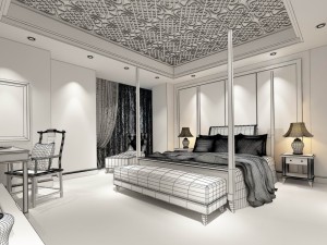 luxurious stylish bedroom 05 3D 모델