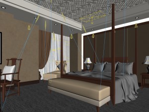 luxurious stylish bedroom 05 3D 모델