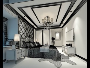 luxurious stylish bedroom 06 3D Модель
