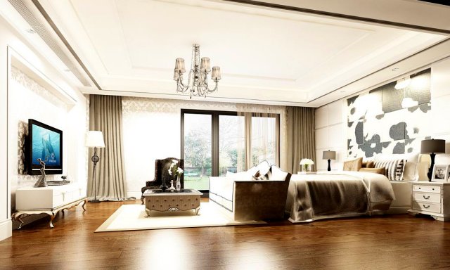 luxurious stylish bedroom 07 3D Model .c4d .max .obj .3ds .fbx .stl .blend 