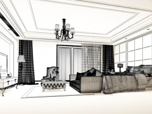 luxurious stylish bedroom 07 3D Model