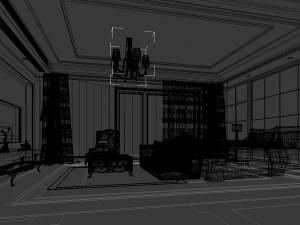 luxurious stylish bedroom 07 3D Model