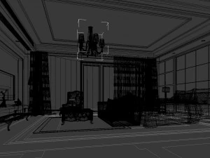 luxurious stylish bedroom 07 3D Model