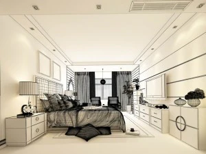 luxurious stylish bedroom 10 3D Model