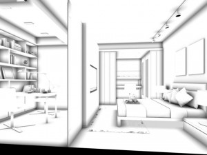 luxurious stylish bedroom 11 3Dモデル