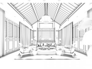 luxurious stylish bedroom 19 Modèle 3D