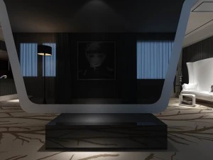 luxurious stylish bedroom 21 3D Model