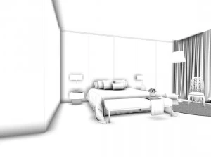 luxurious stylish bedroom 22 3D Model