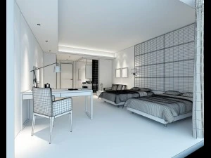 luxurious stylish bedroom 23 3D Model