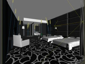 luxurious stylish bedroom 23 3D Model