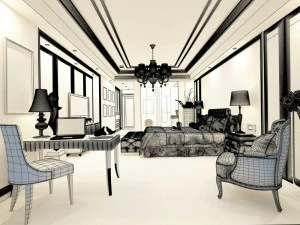 luxurious stylish bedroom 24 3D Model