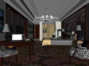 luxurious stylish bedroom 24 3D Model