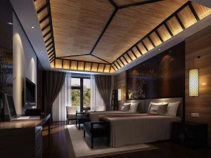 luxuri&ouml;ses, stilvolles Schlafzimmer 26 3D Modell