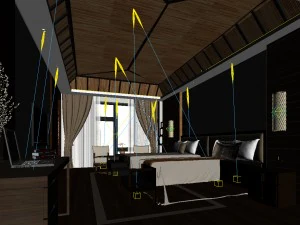 luxurious stylish bedroom 26 3D Model