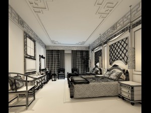 luxurious stylish bedroom 27 3D Model