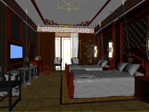 luxurious stylish bedroom 27 3D Model
