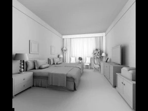luxurious stylish bedroom 29 3D Model