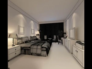 luxurious stylish bedroom 29 3D Model