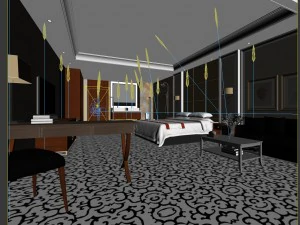 luxurious stylish bedroom 30 3D Model