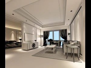 luxurious stylish bedroom 31 3D Model