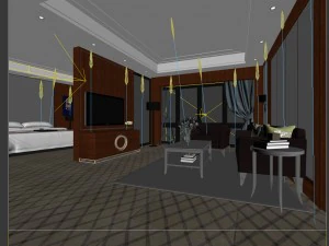 luxurious stylish bedroom 31 3D Model