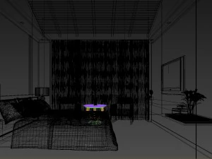 luxurious stylish bedroom 32 3D Model