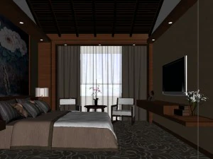 luxurious stylish bedroom 32 3D Model