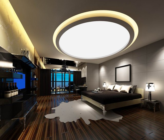 luxury stylish interior master bedroom - 04 3D Модель .c4d .max .obj .3ds .fbx .stl .blend 